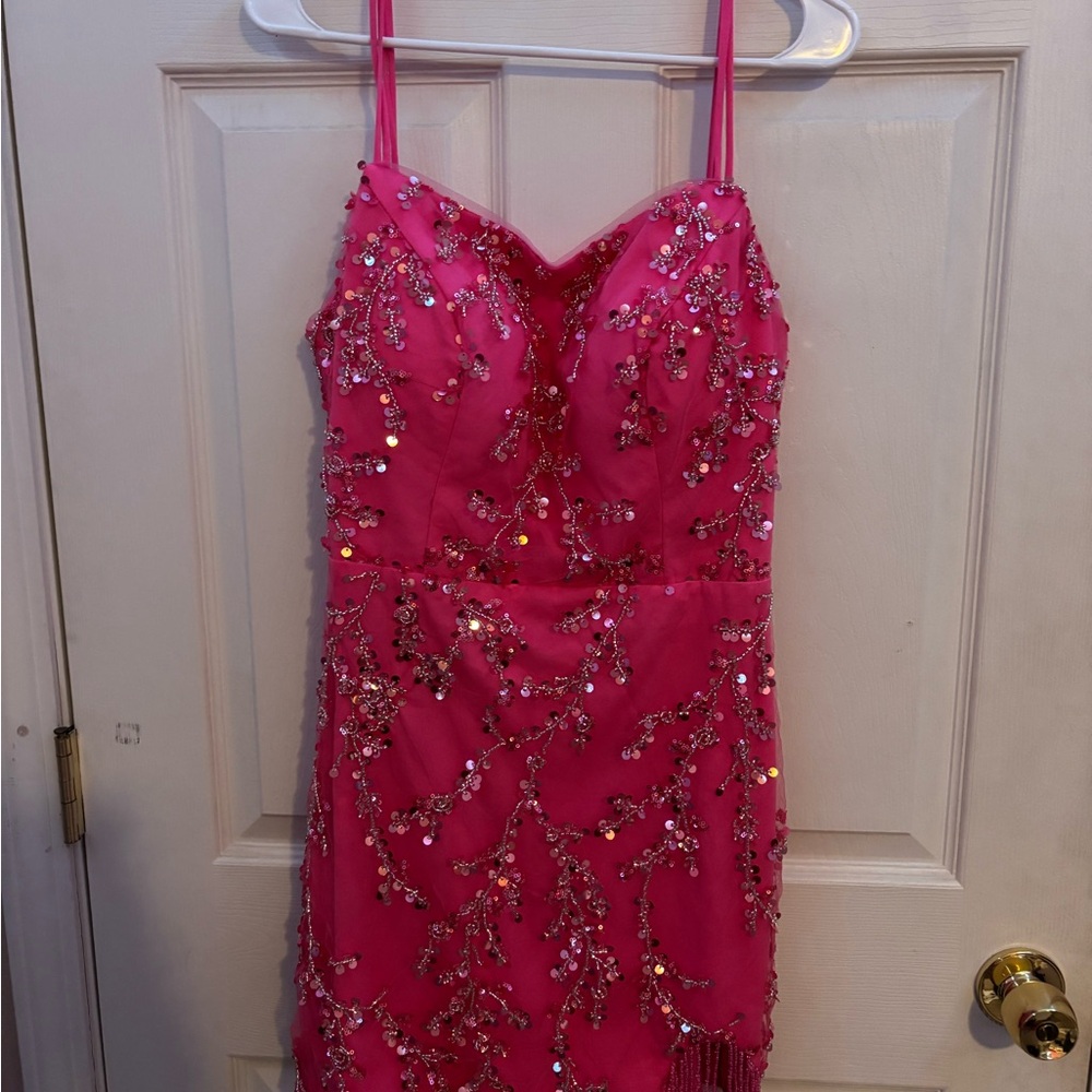 IRO Fuchsia Beaded Dress